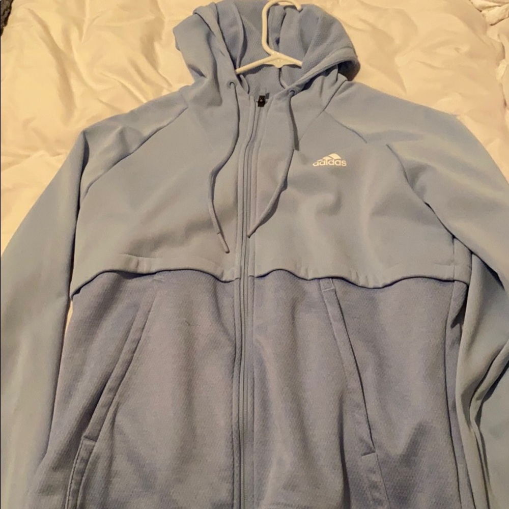 Baby blue adidas jacket